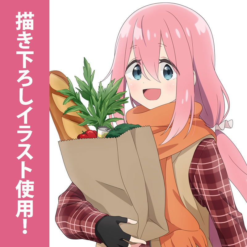Yuru Camp Season 3 - Original Illustration Of Nadeshiko Kagamihara Double-sided Full Graphic T-shirt Zebra Shopping Ver. (Size L) image 5