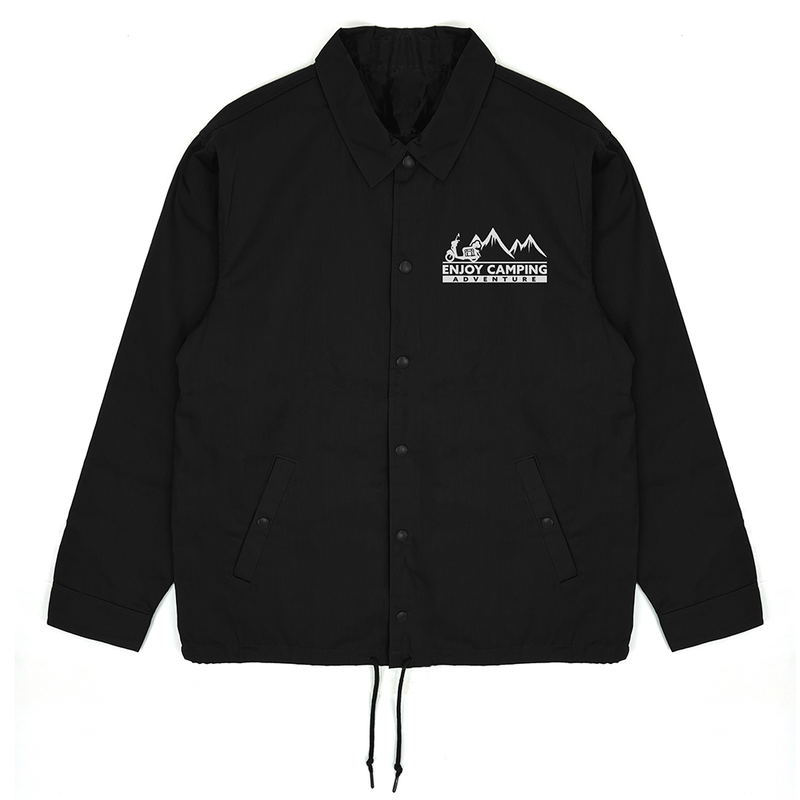 Yuru Camp Season 3 - Yurucamp Enjoy Camping T/C Coach Jacket (Black | Size M) image 2