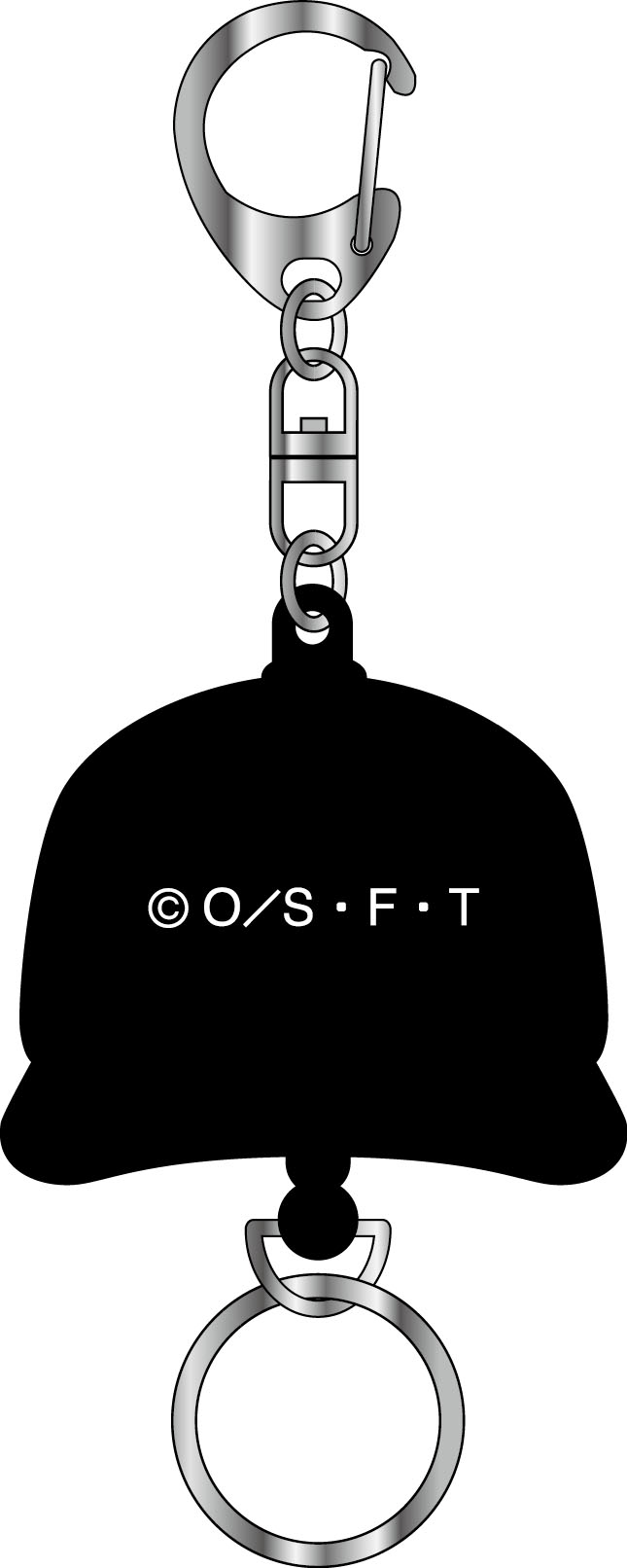 One Piece Hat Type Rubber Reel Key Chain Marine image 2
