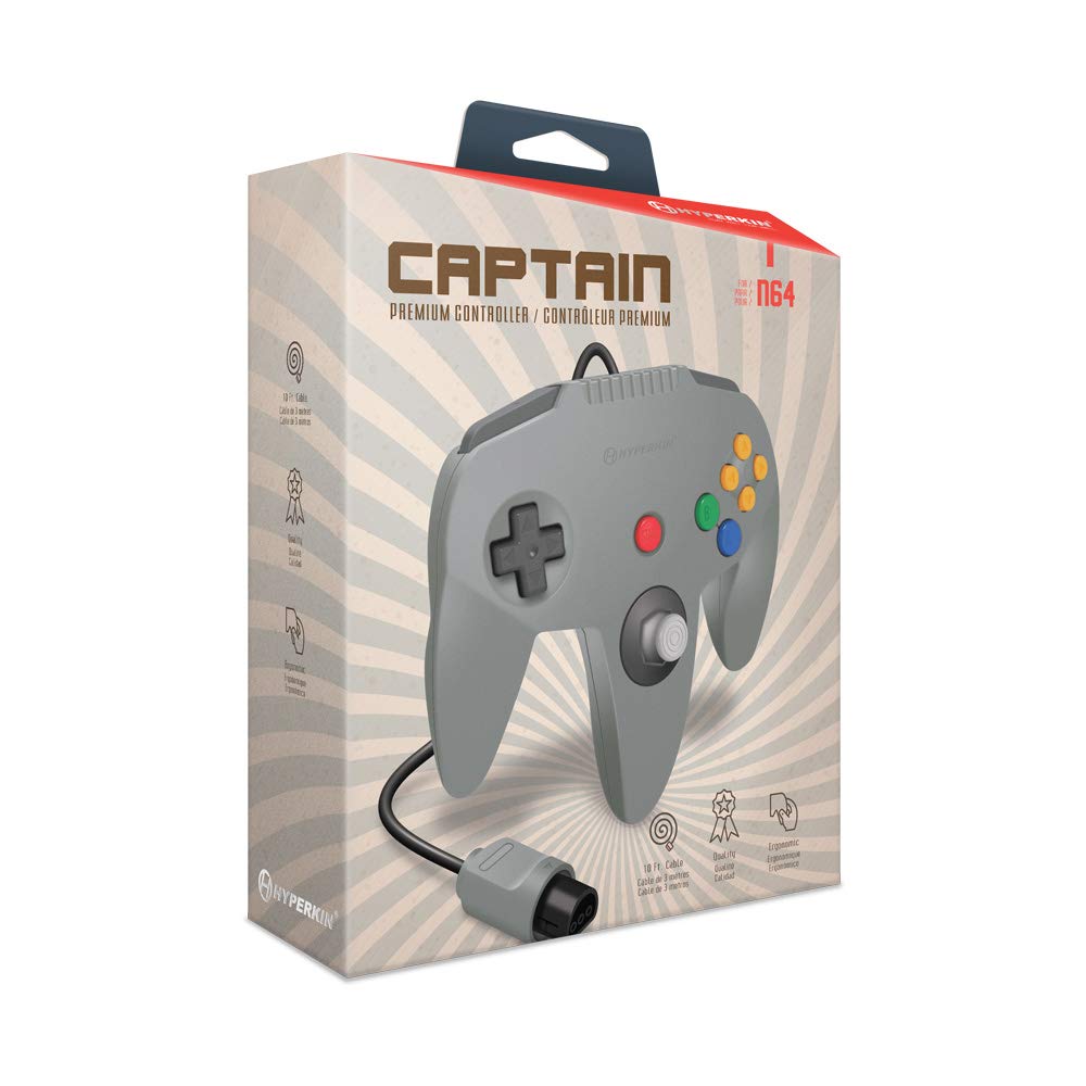 Hyperkin Captain Premium Controller (Gray) for Nintendo64