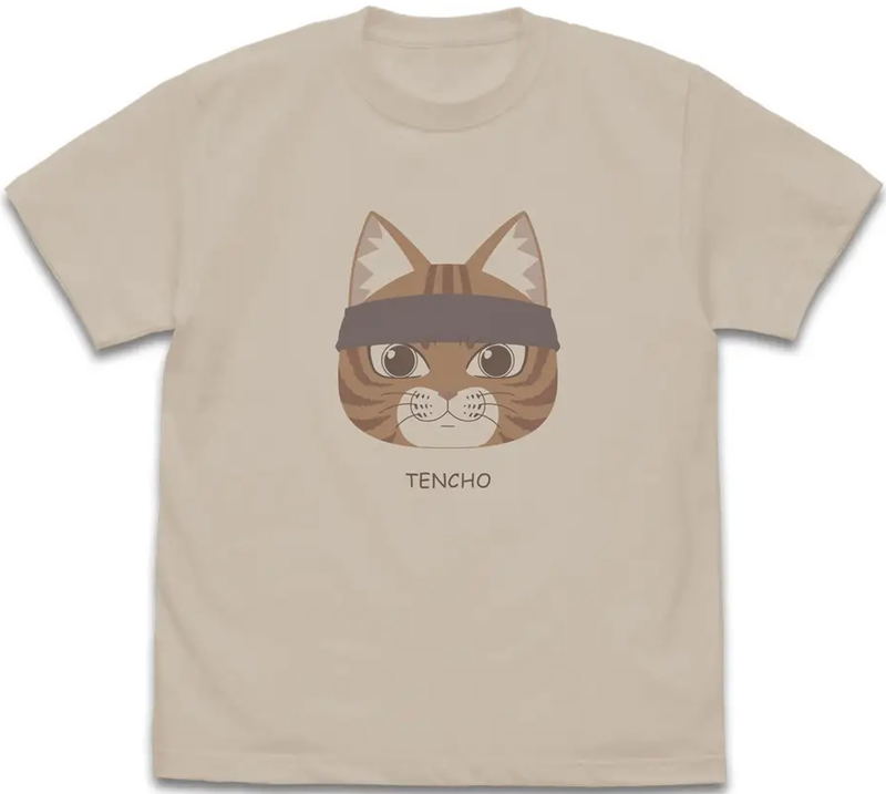 TV Anime Ramen Akaneko - Bunzo's Tencho T-shirt (Light Beige | Size L) image 1
