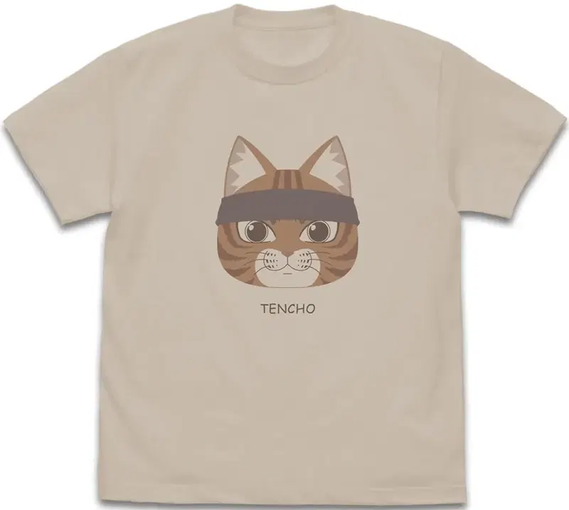 TV Anime Ramen Akaneko - Bunzo's Tencho T-shirt (Light Beige | Size S) image 1