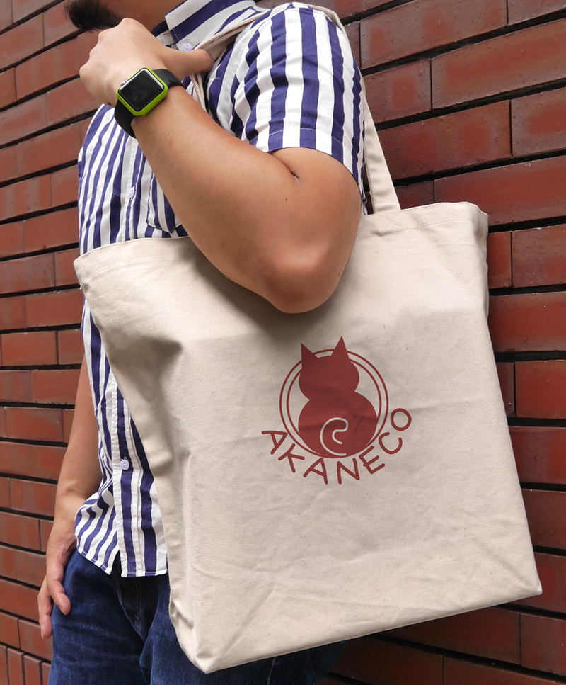 TV Anime Ramen Akaneko Logo Large Tote Bag (Natural) image 2