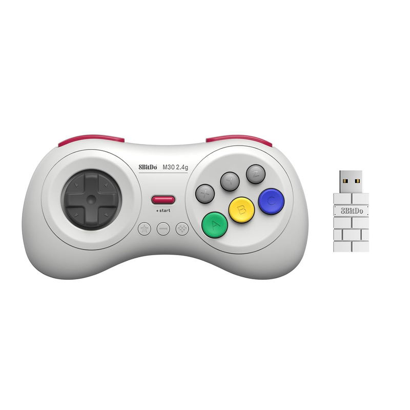 8Bitdo M30 2.4G Wireless Gamepad (White) image 1