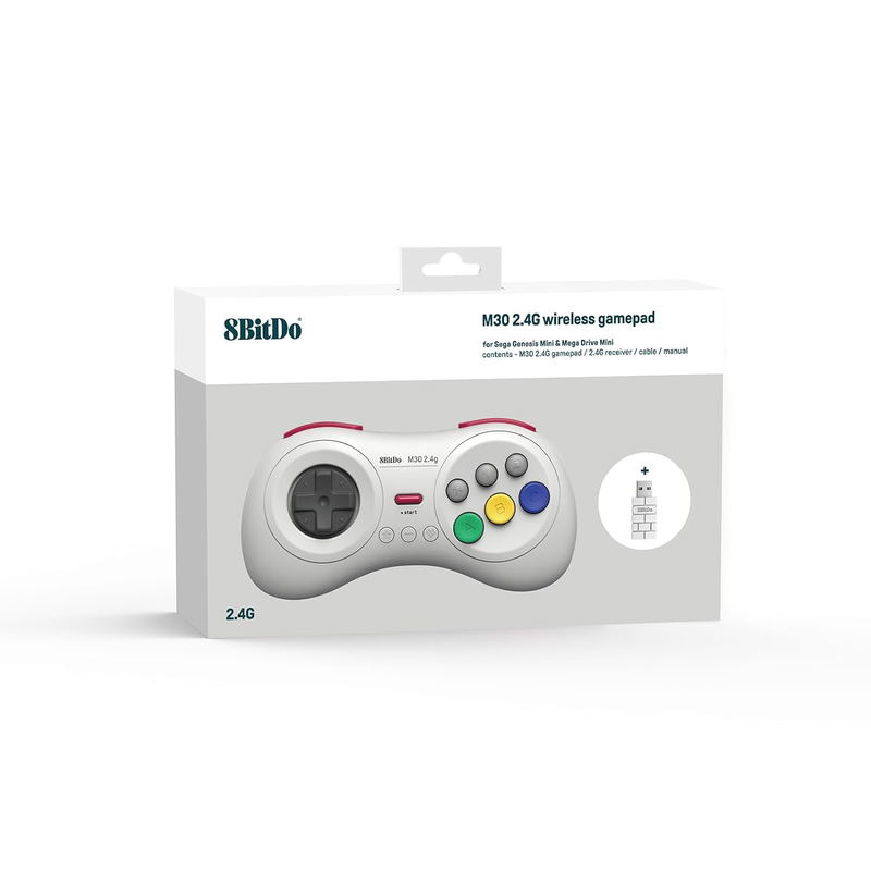 8Bitdo M30 2.4G Wireless Gamepad (White) image 5
