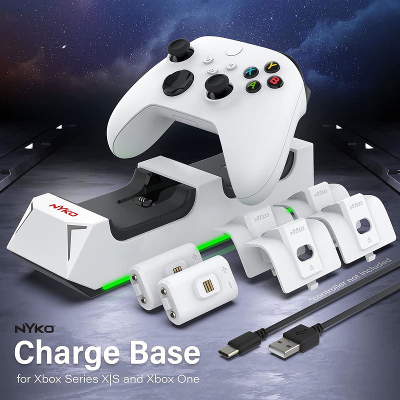 Nyko Charge Base Plus for use with Xbox One (White) image 3