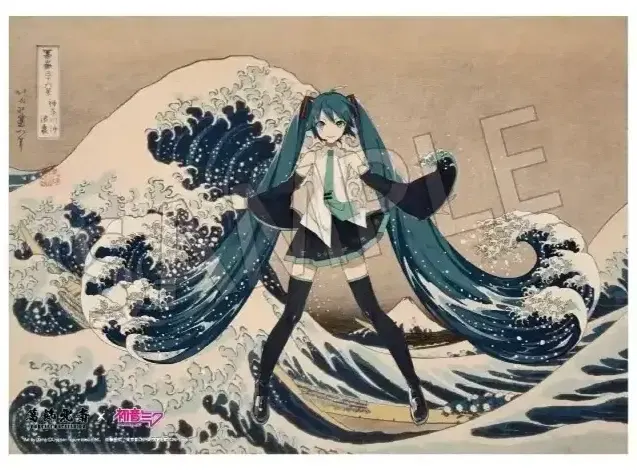 Hokusai Katsushika x Hatsune Miku B2 Cloth Poster Thirty-six Views