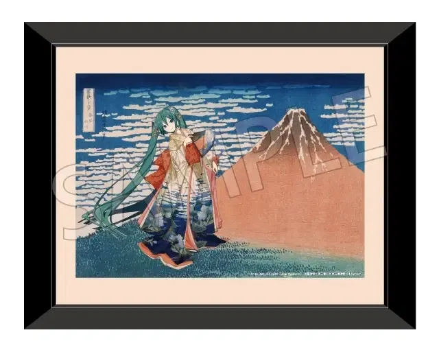 Hokusai Katsushika x Hatsune Miku Replicate Genga Thirty-six Views Of Mount Fuji Fine Wind, Clear Morning (Re-run) image 1
