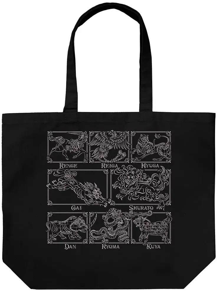 Legend Of Heavenly Sphere Shurato - Eight Guardians Large Tote Bag (Black) image 1