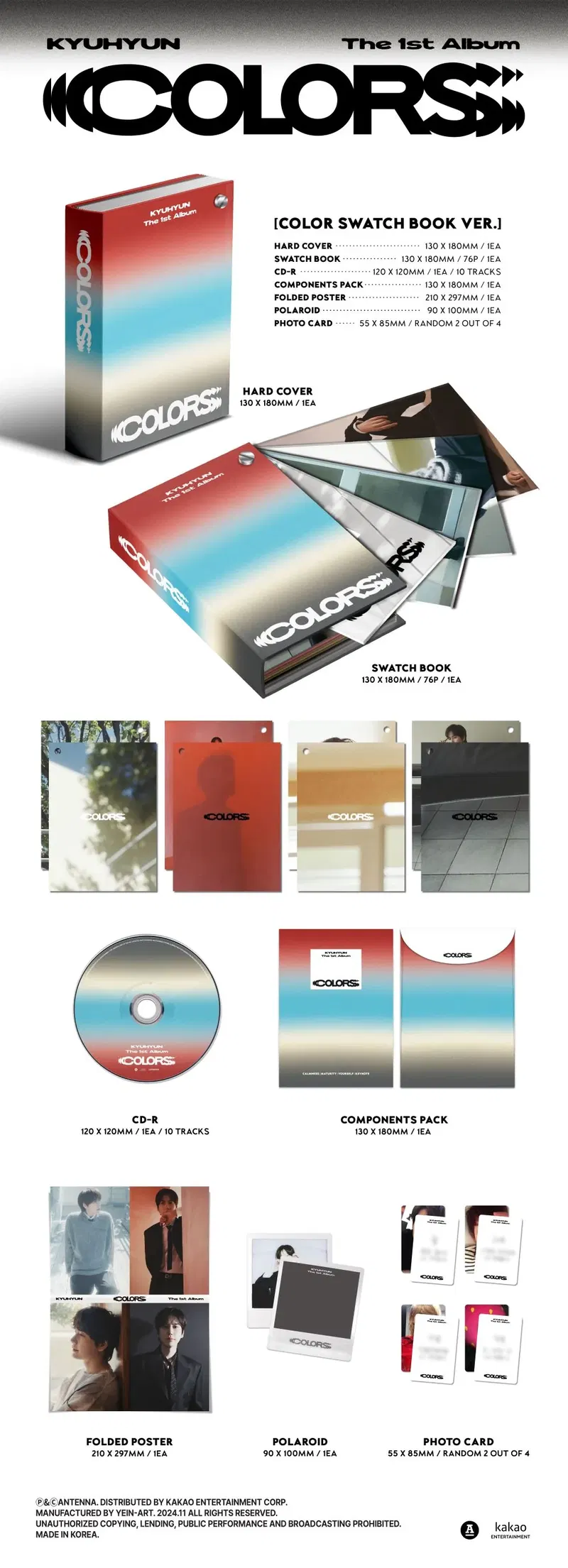 KYUHYUN - COLORS / The 1st Album (Color Swatch Book ver.) image 2