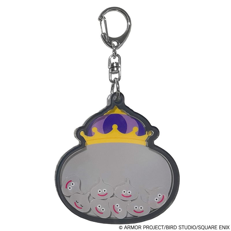 Dragon Quest Smile Slime Shaker Key Chain Metal King Slime & Metal Slime