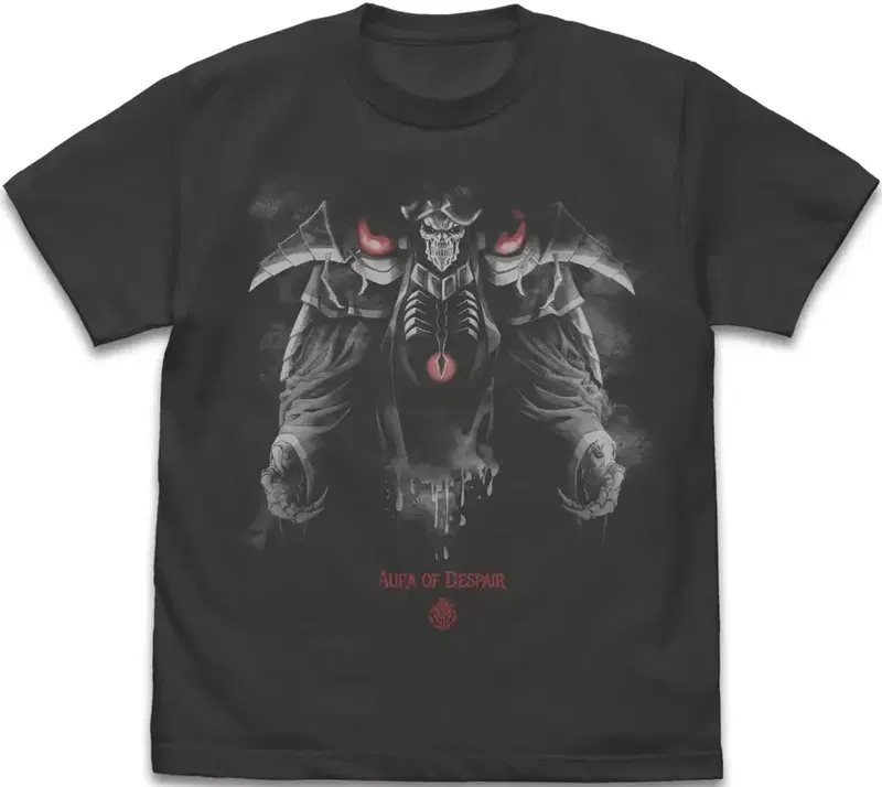 Overlord: The Sacred Kingdom - Ainz T-shirt Aura Of Despair Ver. (Sumi | Size S) image 1