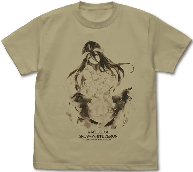 Overlord: The Sacred Kingdom - Albedo T-shirt Merciful Pure White Devil Ver. (Sand Khaki | Size M) image 1
