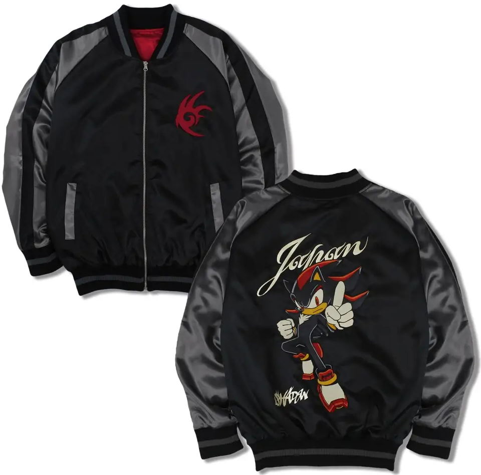 Sonic The Hedgehog - Shadow Embroidered Sukajan (Size L)