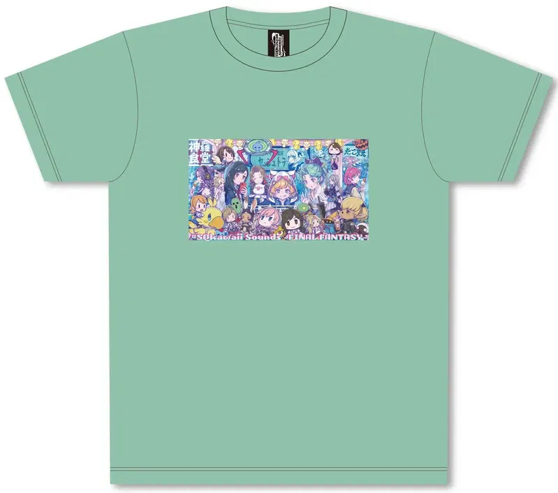 SQkawaii Sounds Final Fantasy T-shirt (Mint Green) image 1