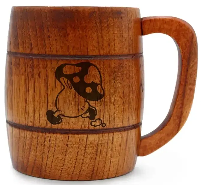 Delicious In Dungeon - Walking Mushroom Barrel-shaped Wooden Mug image 1