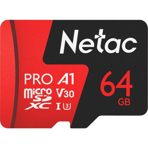 Netac Technology P500 Extreme Pro microSDXC with SD Adapter Kit (64GB) image 1