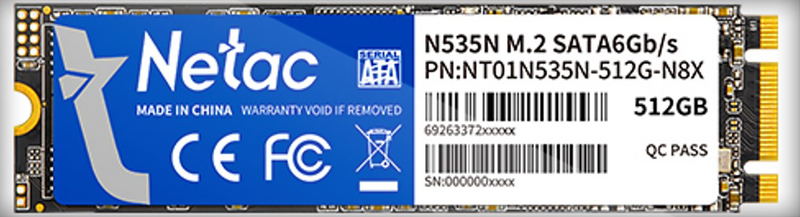 Netac N535N 2280 3D NAND SSD – PCIe x (512GB)