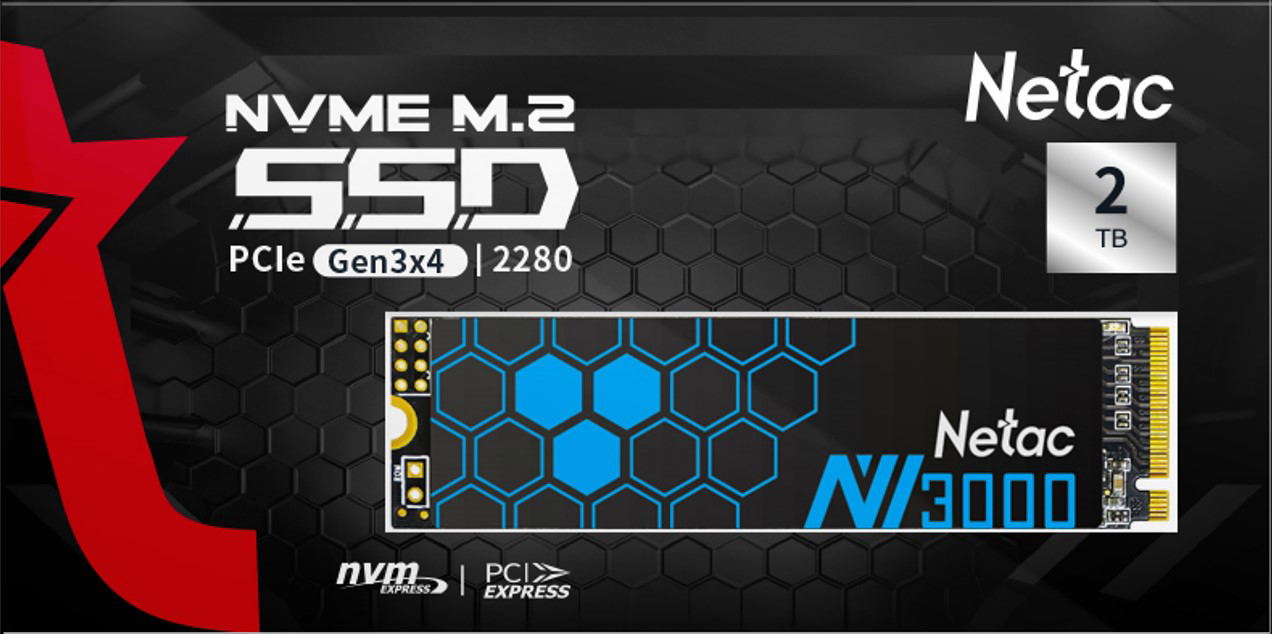Netac NV3000 M.2 2280 SSD – PCIe 3 x 4 (2TB) 대상 Laptop, Desktop