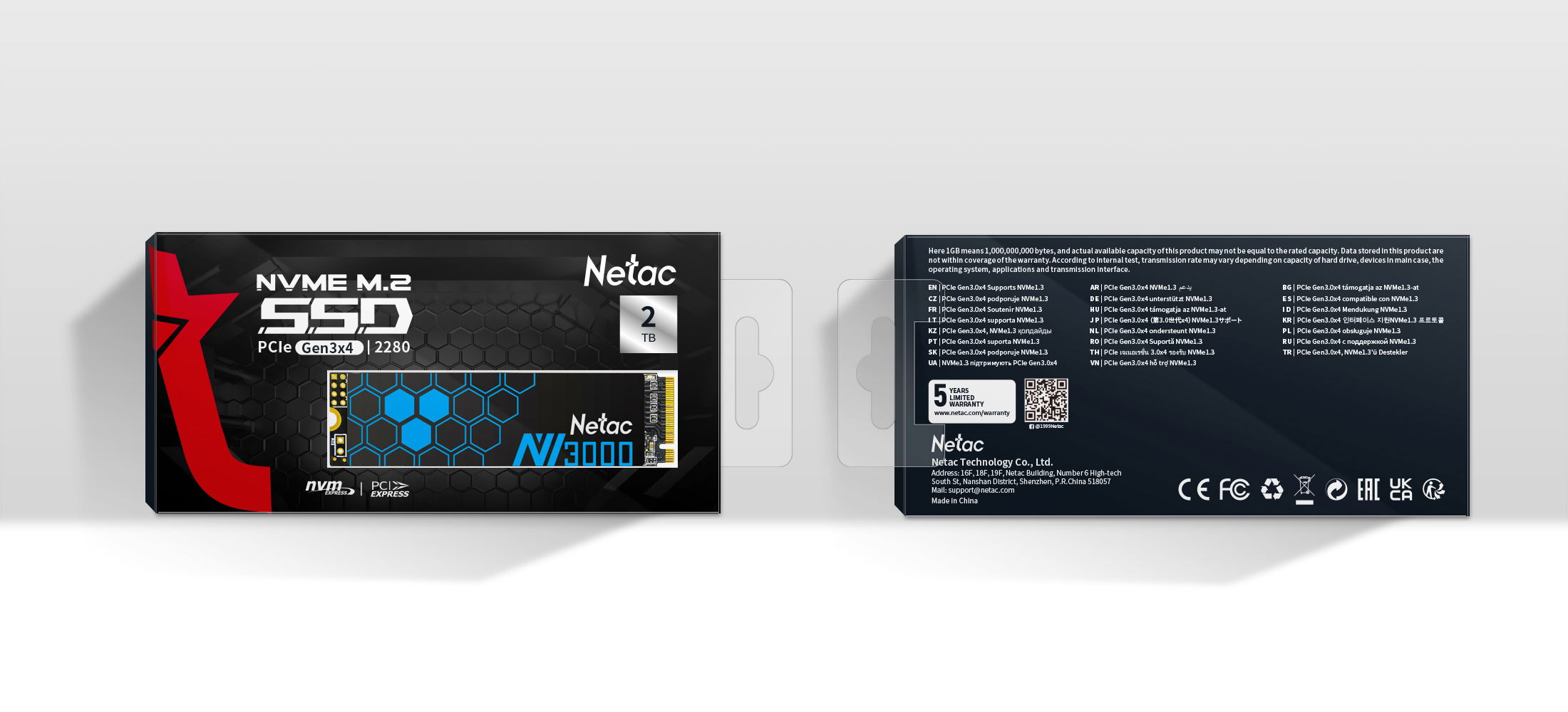 Netac NV3000 M.2 2280 SSD – PCIe 3 x 4 (2TB) 대상 Laptop, Desktop