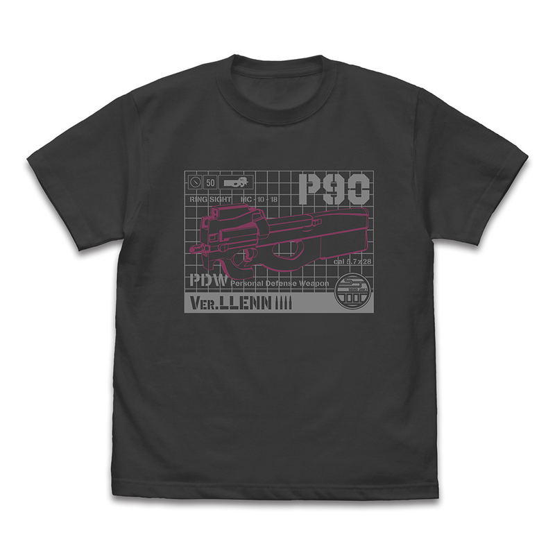 Sword Art Online Alternative Gun Gale Online II - P-chan (P90) T-shirt (Sumi | Size M) image 1