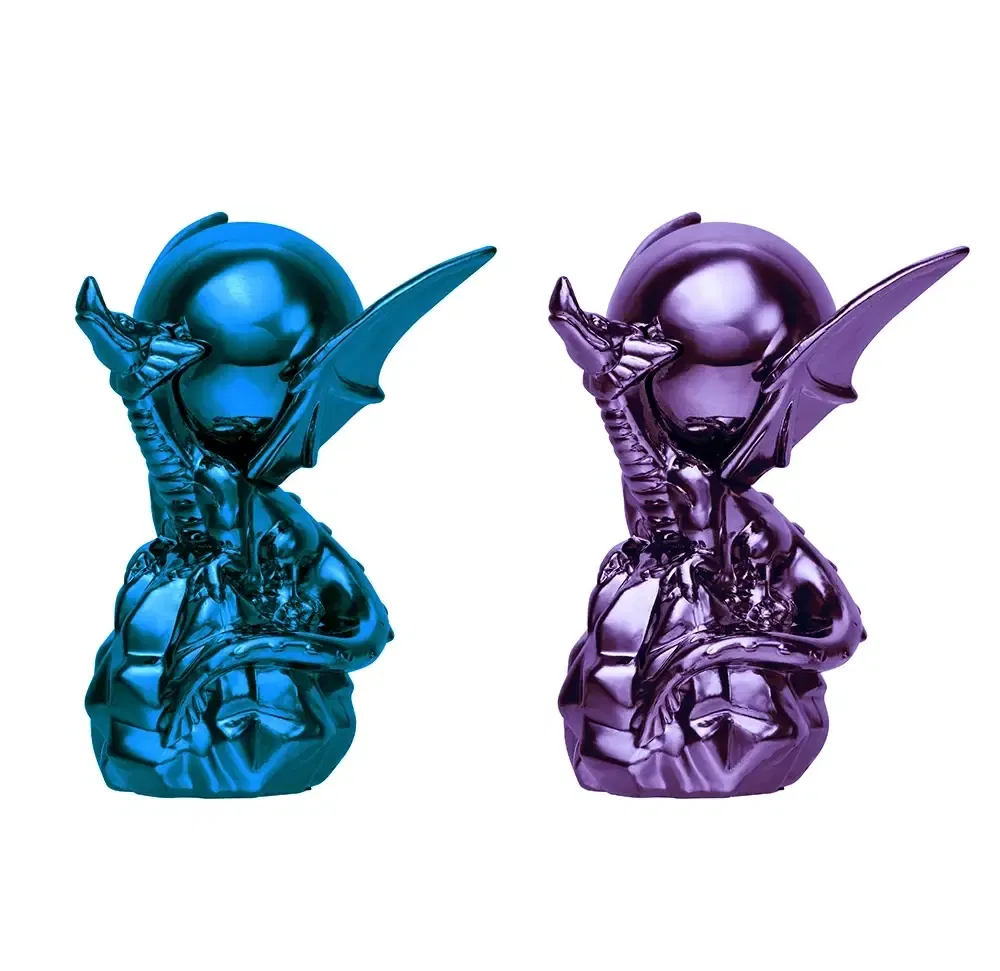 Dragon Quest Metallic Items Gallery Blue Orb & Purple Orb — Import Game Deal