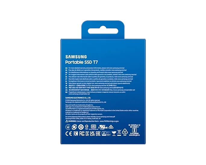 Samsung Portable SSD T7, USB 3.2 (1TB) image 7