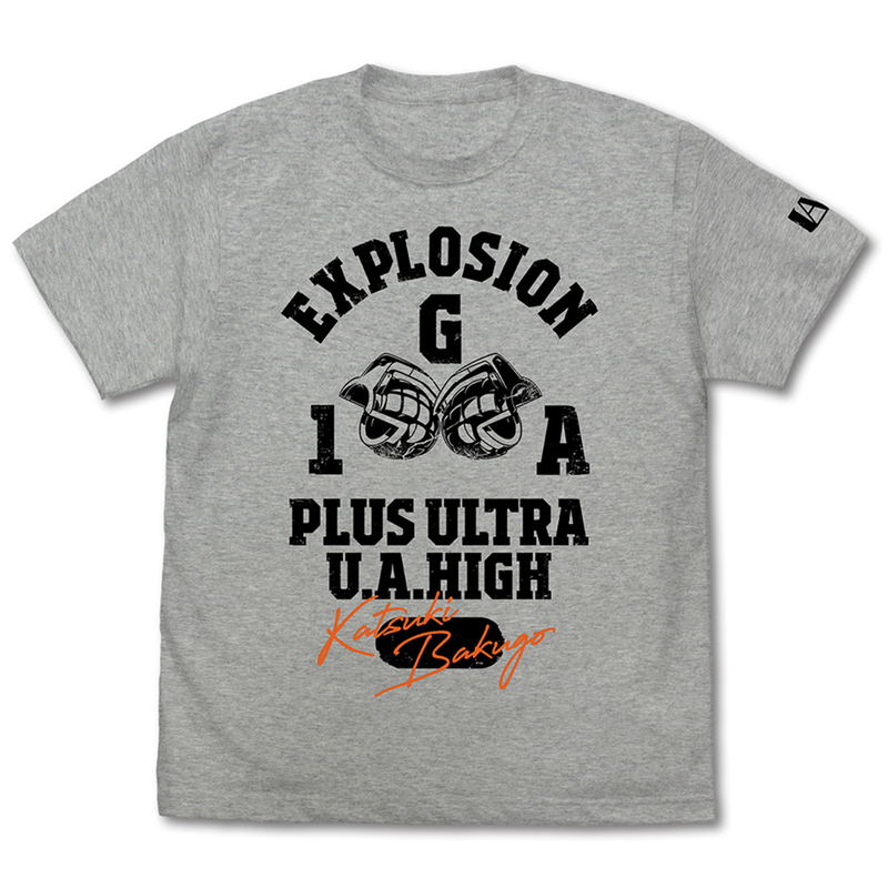 TV Anime My Hero Academia - Katsuki Bakugo College T-shirt (Mix Gray | Size M) image 1