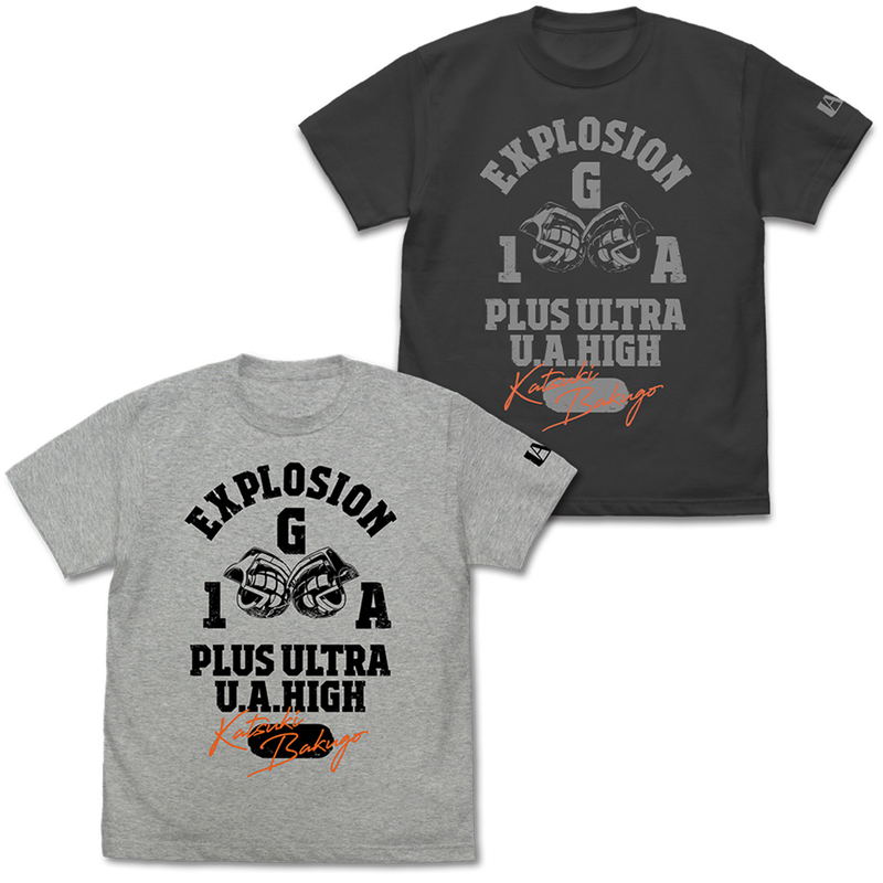 TV Anime My Hero Academia - Katsuki Bakugo College T-shirt (Mix Gray | Size M) image 3