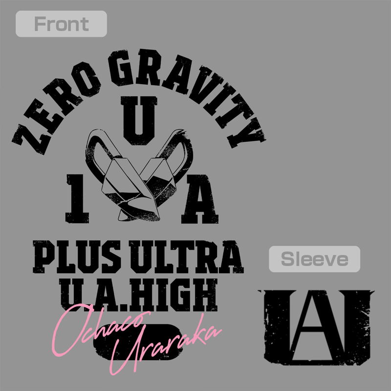 TV Anime My Hero Academia - Ochaco Uraraka College T-shirt (Mix Gray | Size S) image 2