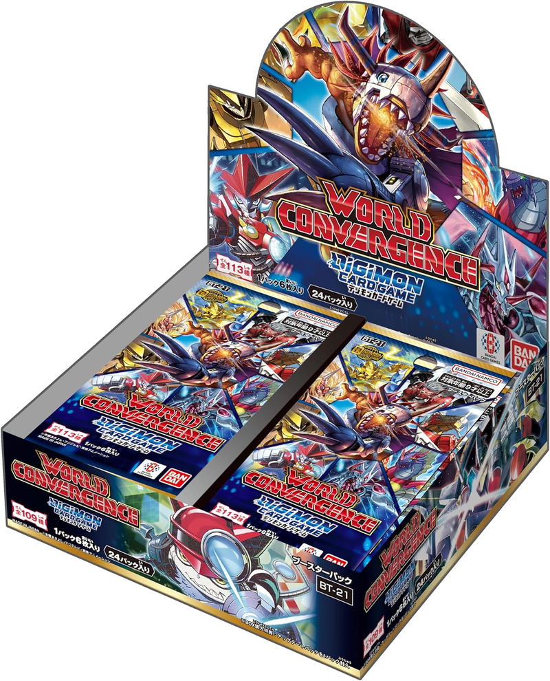 Digimon Card Game Booster Pack World Convergence BT-21 (Set of 24 Packs) (Re-run) image 1