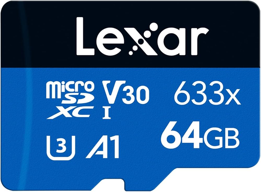 Lexar High Performance 633x microSD with SD Adapter (64GB)
