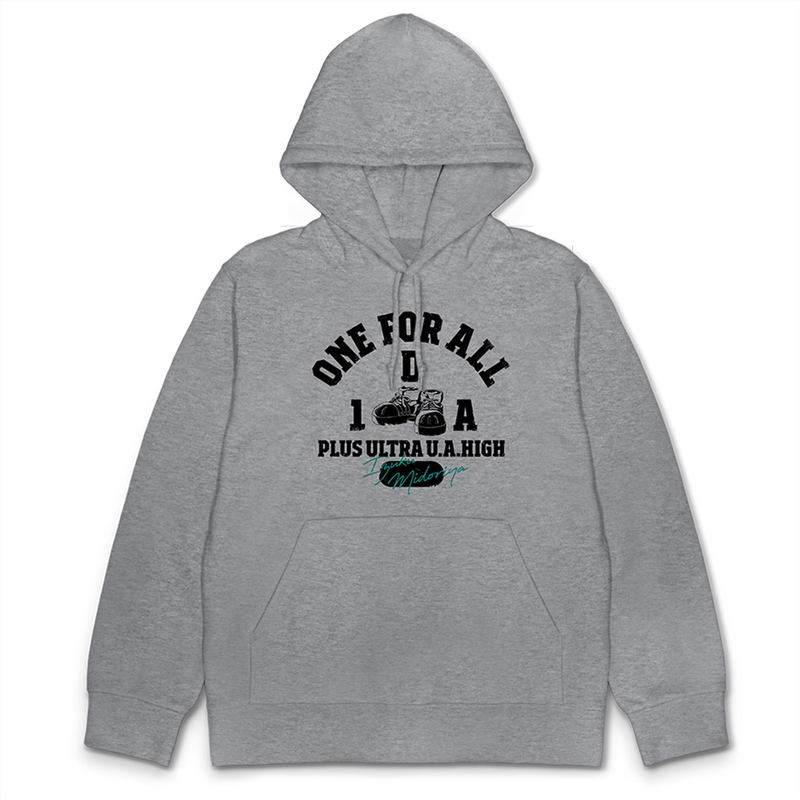 TV Anime My Hero Academia  - Izuku Midoriya College Pullover Hoodie (Mix Gray | Size L) image 1
