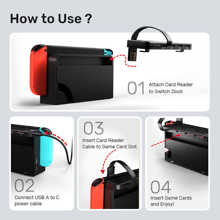 UNITEK 4 in 1 Game Card Reader for Switch (G1002D) image 7