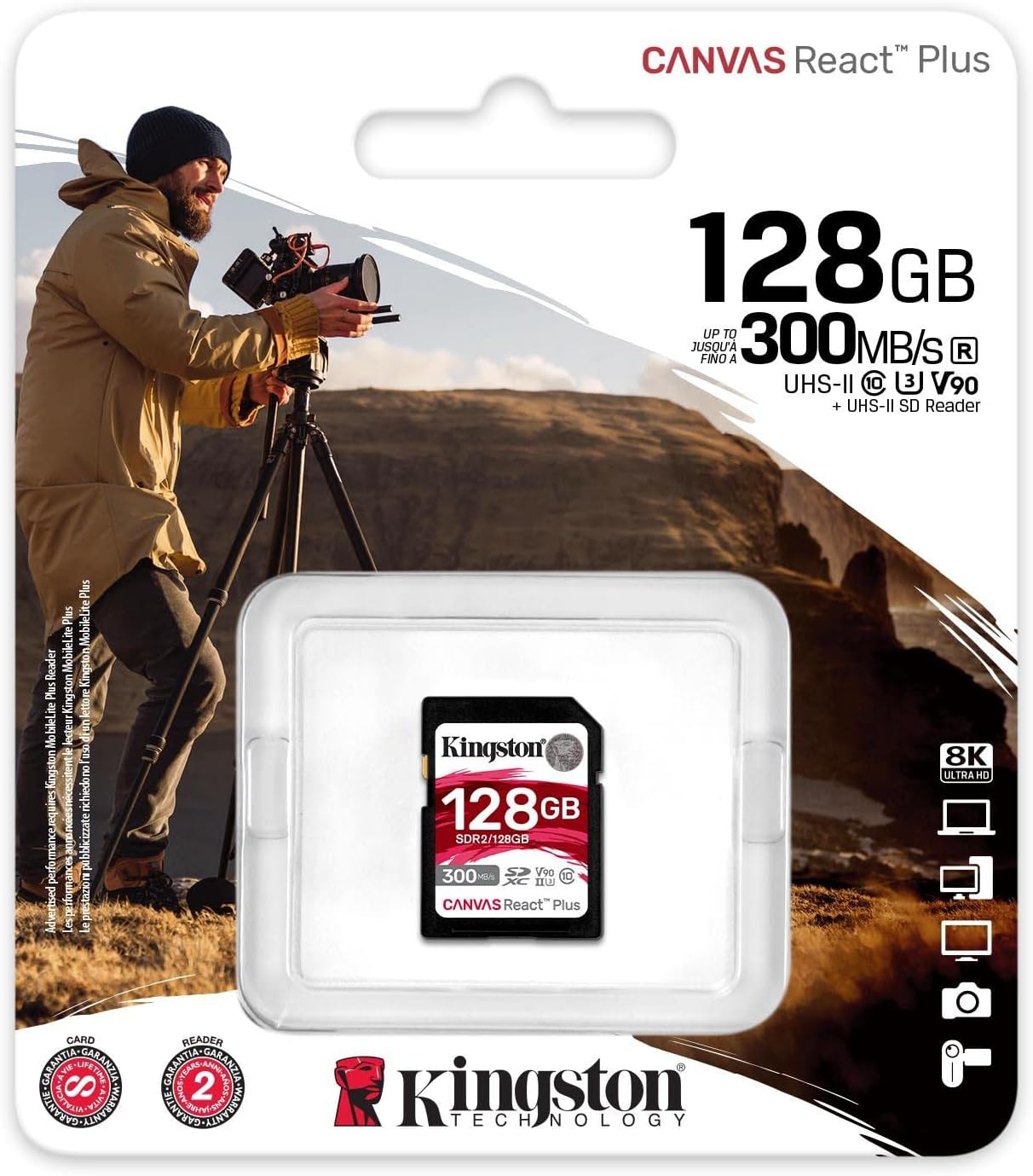 Kingston Canvas React Plus SD Memory Card (128GB) 対応 Nintendo 