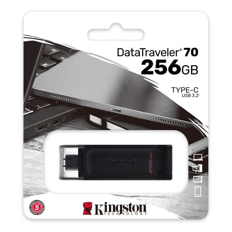 Kingston DataTraveler 70 Type-C FlashDrive 256GB (Black) image 3