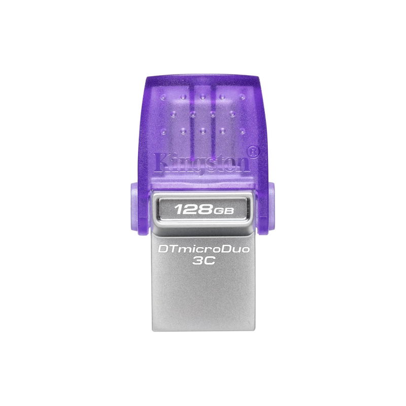 Kingston DataTraveler microDuo 3C FlashDrive 128GB (Purple) image 1