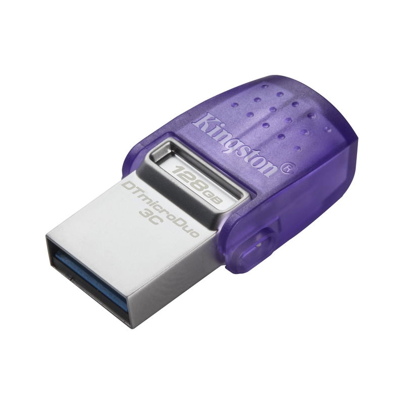 Kingston DataTraveler microDuo 3C FlashDrive 128GB (Purple) image 2