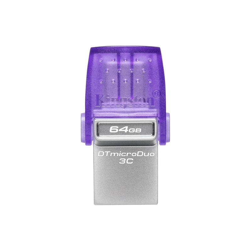 Kingston DataTraveler microDuo 3C FlashDrive 64GB (Purple) image 1