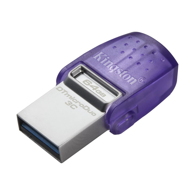 Kingston DataTraveler microDuo 3C FlashDrive 64GB (Purple) image 2