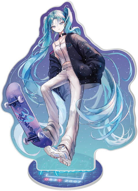 Hatsune Miku x SOLWA Glitter Acrylic Stand Art by PiPi B