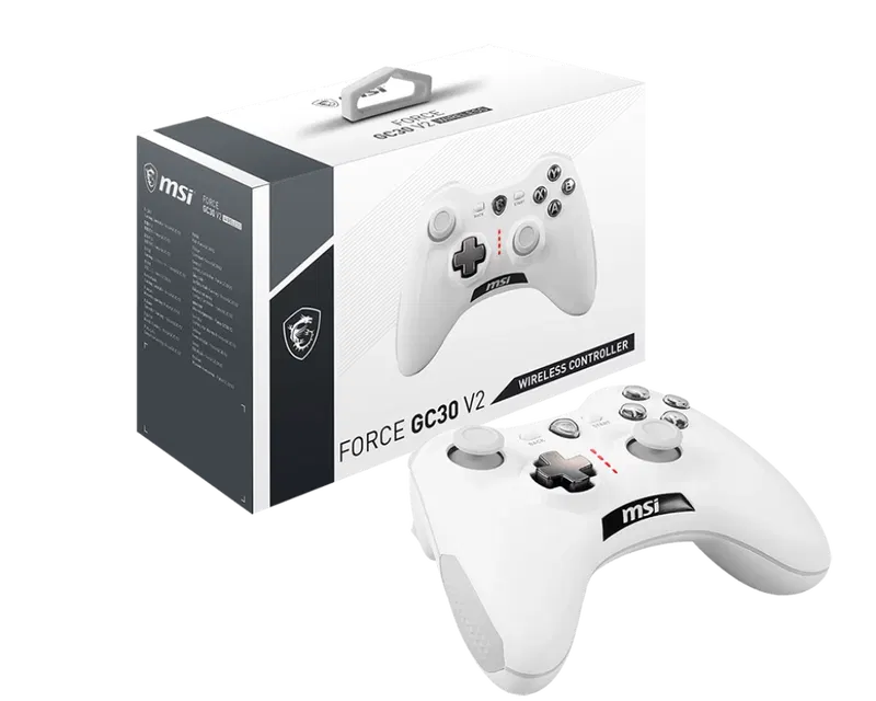 MSI Force GC30 V2 Gaming Controller (White) image 1