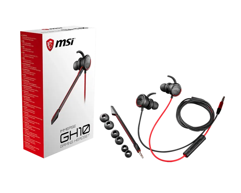 MSI Immerse GH10 In-Ear Gaming Headset image 1