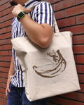 Ape Escape - Piposaru Banana Large Tote Bag (Natural) thumbnail 2
