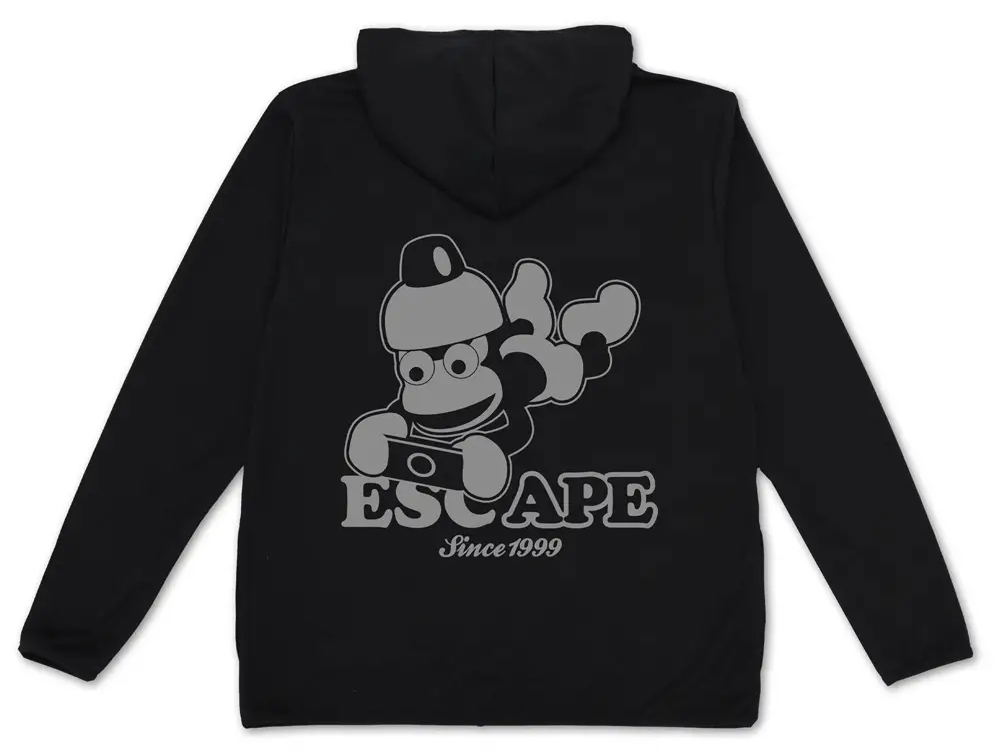 Ape Escape - Piposaru Thin Dry Hoodie (Black | Size XXL)
