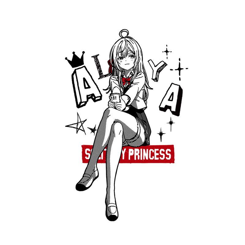 TV Anime Alya Sometimes Hides Her Feelings In Russian - Alisa Mikhailovna Kujou T-shirt (White | Size L) image 2