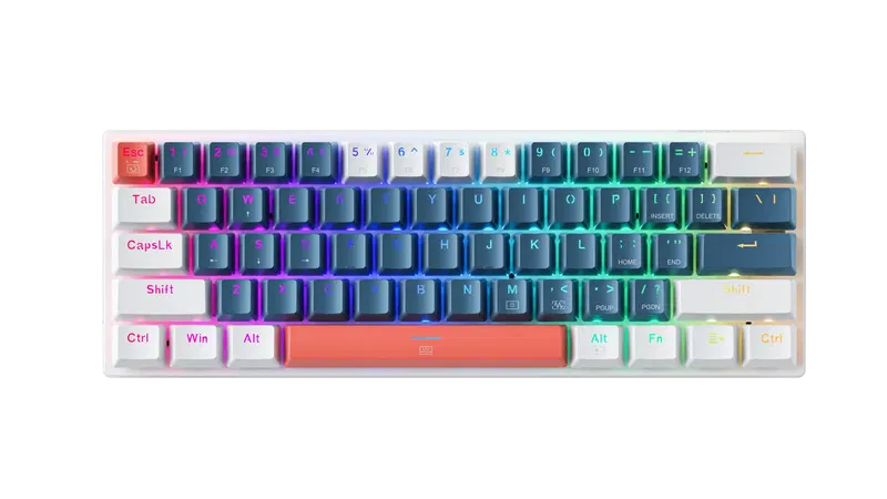 Machenike K500 Mechanical Switch Keyboard 61 Snow White (Blue Switch) image 1