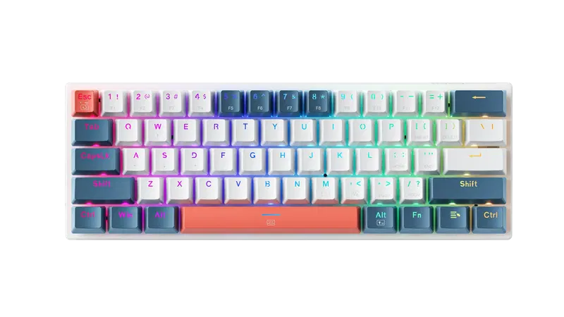 Machenike K500 Mechanical Switch Keyboard 61 Snow White (Red Switch) image 1