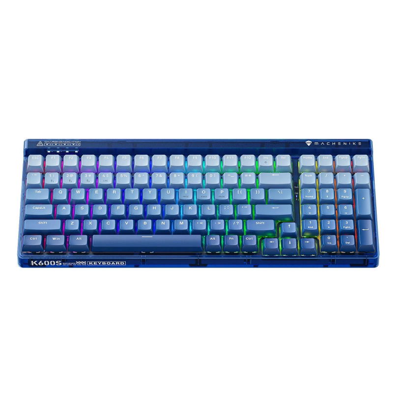Machenike K600S Mechanical Keyboard B100W Gradient Blue (Jade Switch) image 1