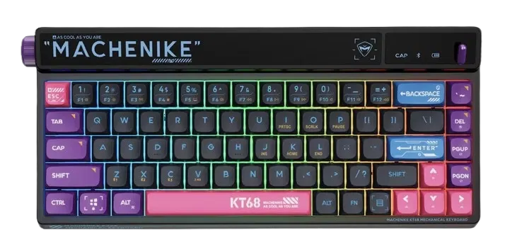 Machenike KT68 Mechanical Keyboard B68W Black (Brown Switch) image 1